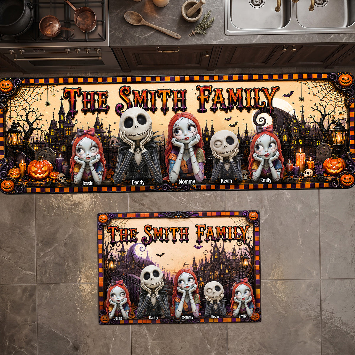 Spooky Halloween - Personalized Gifts For Family Runner Rug 04TYTA030926-Homacus