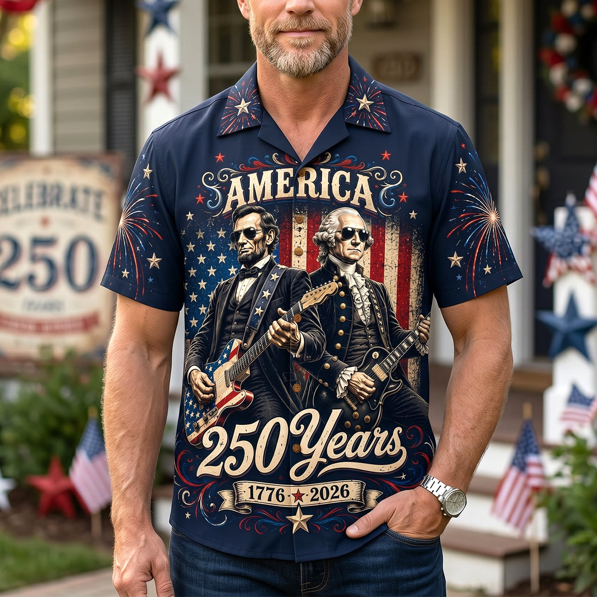 Celebrating 250 Years Of Freedom Hawaiian Shirt - Personalized Gifts For Patriots 01NATN290526-Homacus
