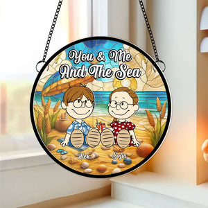 Personalized Gifts For Couple Suncatcher Ornament You Me And The Sea 03XQMH100125PA-Homacus