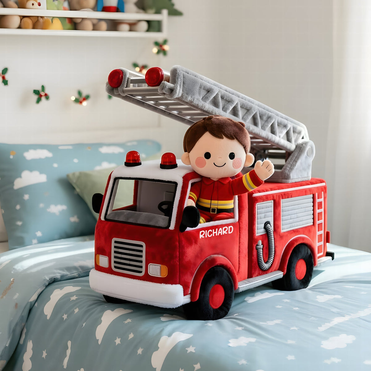 Cute Firefighter Kid Custom Shape Pillow - Personalized Gifts For Kid 01QHQN081125-Homacus