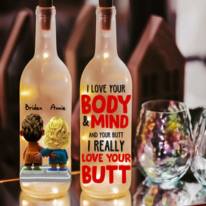 Personalized Gift For Couple Bottle Lamp I Love Your Body & Mind 01OHLU190225-Homacus