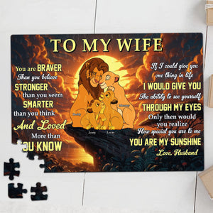 Personalized Gifts For Couple Lover Jigsaw Puzzle To My Wife 04XQTN131224-Homacus