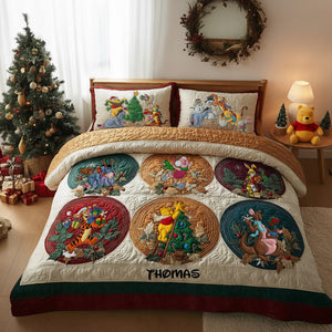 Cute Christmas Gang Quilt Bed Set - Personalized Gifts For Movie Fans 03QHLU031025-Homacus