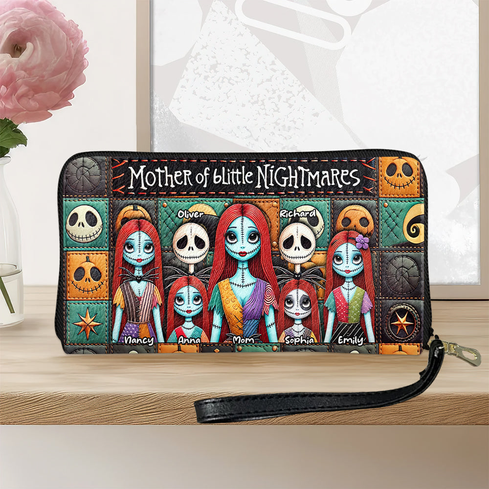Nightmare Mom Twill Faux Leather Wallet Gifts For Mom 05TGDT090425-Homacus