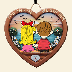 Personalized Gift For Couple Wood Sign Couple Holding Hands 04OHQN051224HG-Homacus