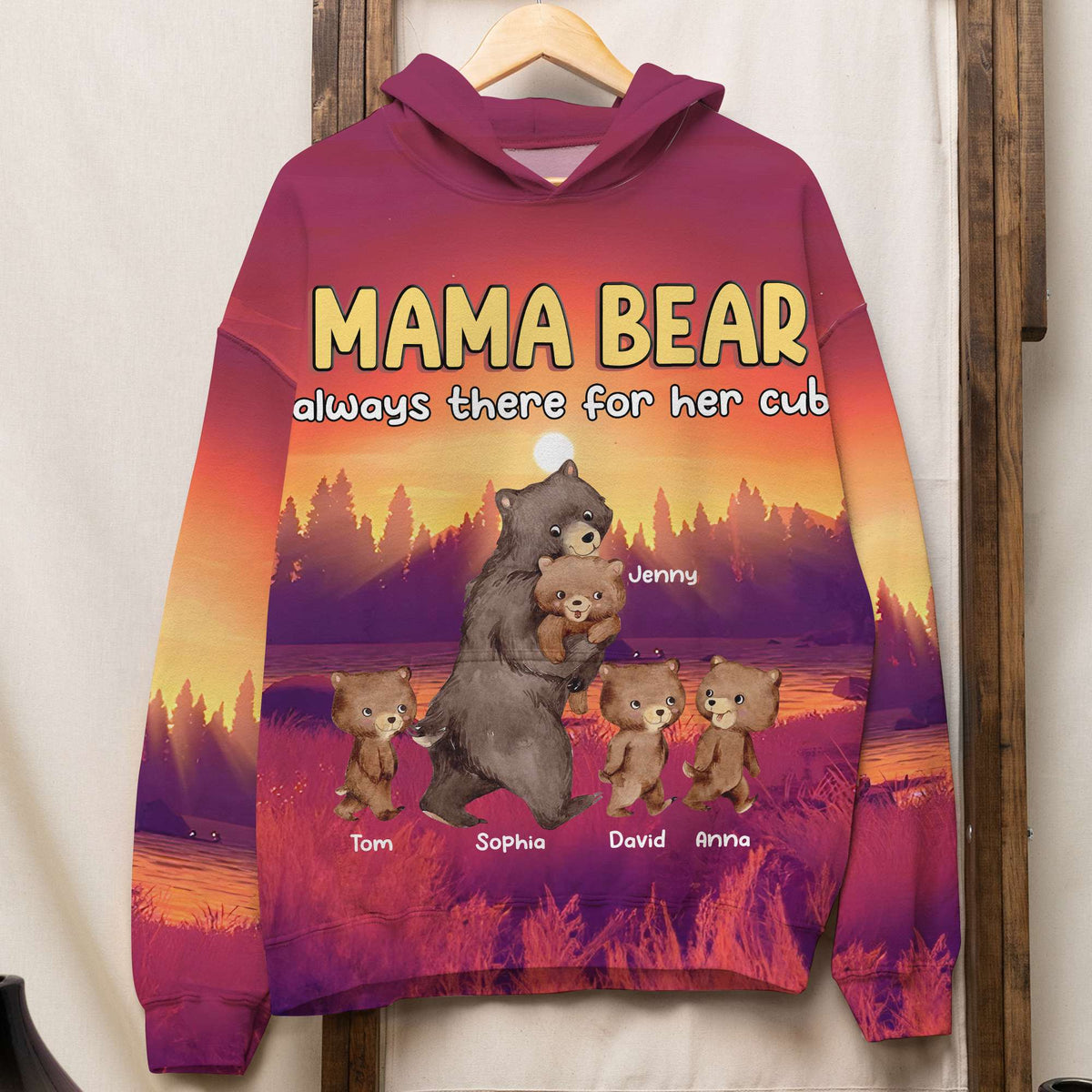 Personalized Gifts For Mom Shirt Mother's Day Mama Bear 04OHMH180325-Homacus