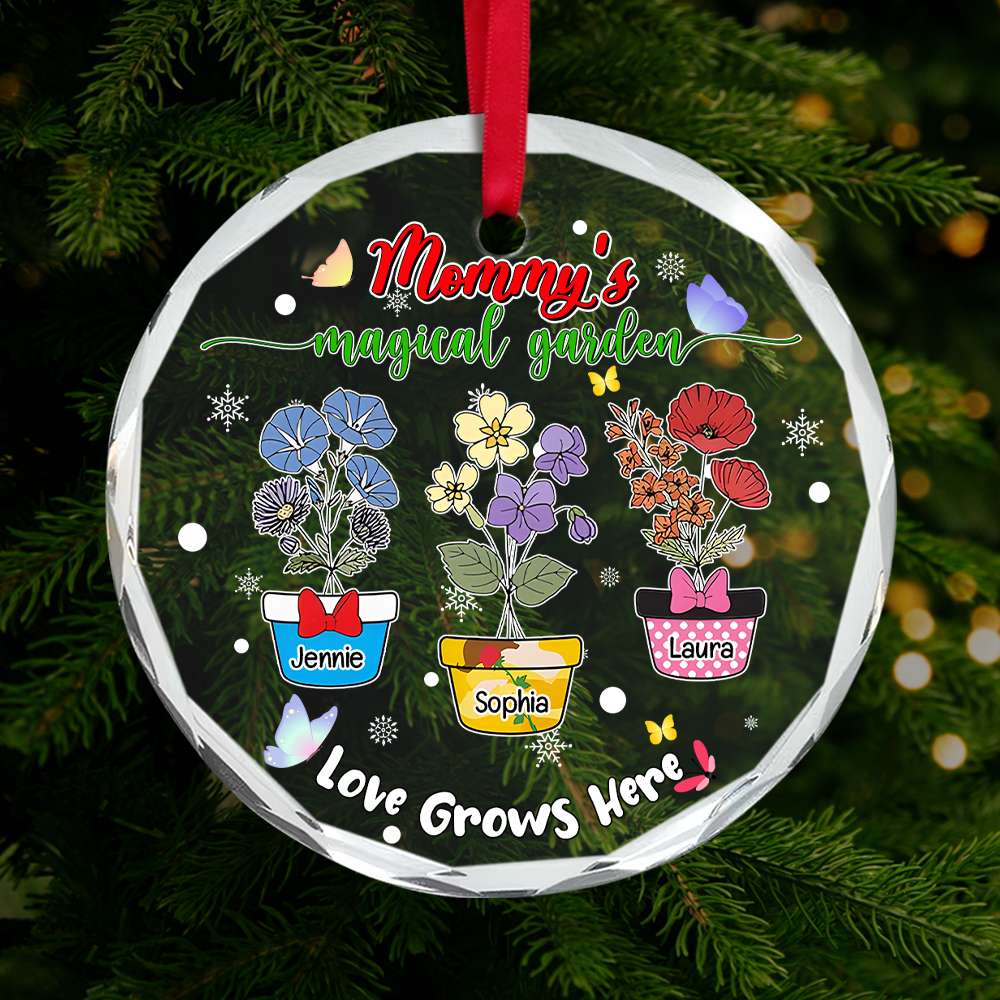 Personalized Christmas Gifts For Mom Ornament, Mom's Magical Garden 01KALU111024-Homacus