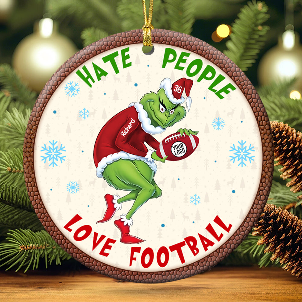 Personalized Christmas Gifts For Football Fans Ceramic Ornament 01OHQN281024-Homacus