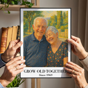 Pointillism Art Couple Poster Custom Photo Gifts For Couple 01OHDT230725-Homacus