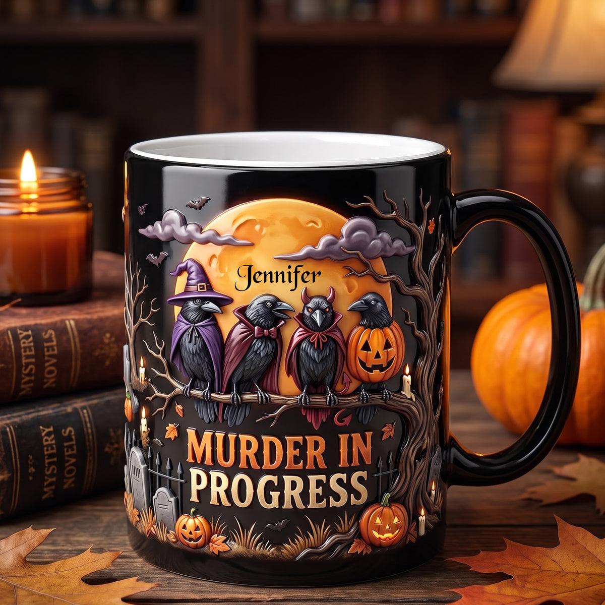 Raven Halloween Magic Mug - Personalized Halloween Gifts 06toqn170826-Homacus