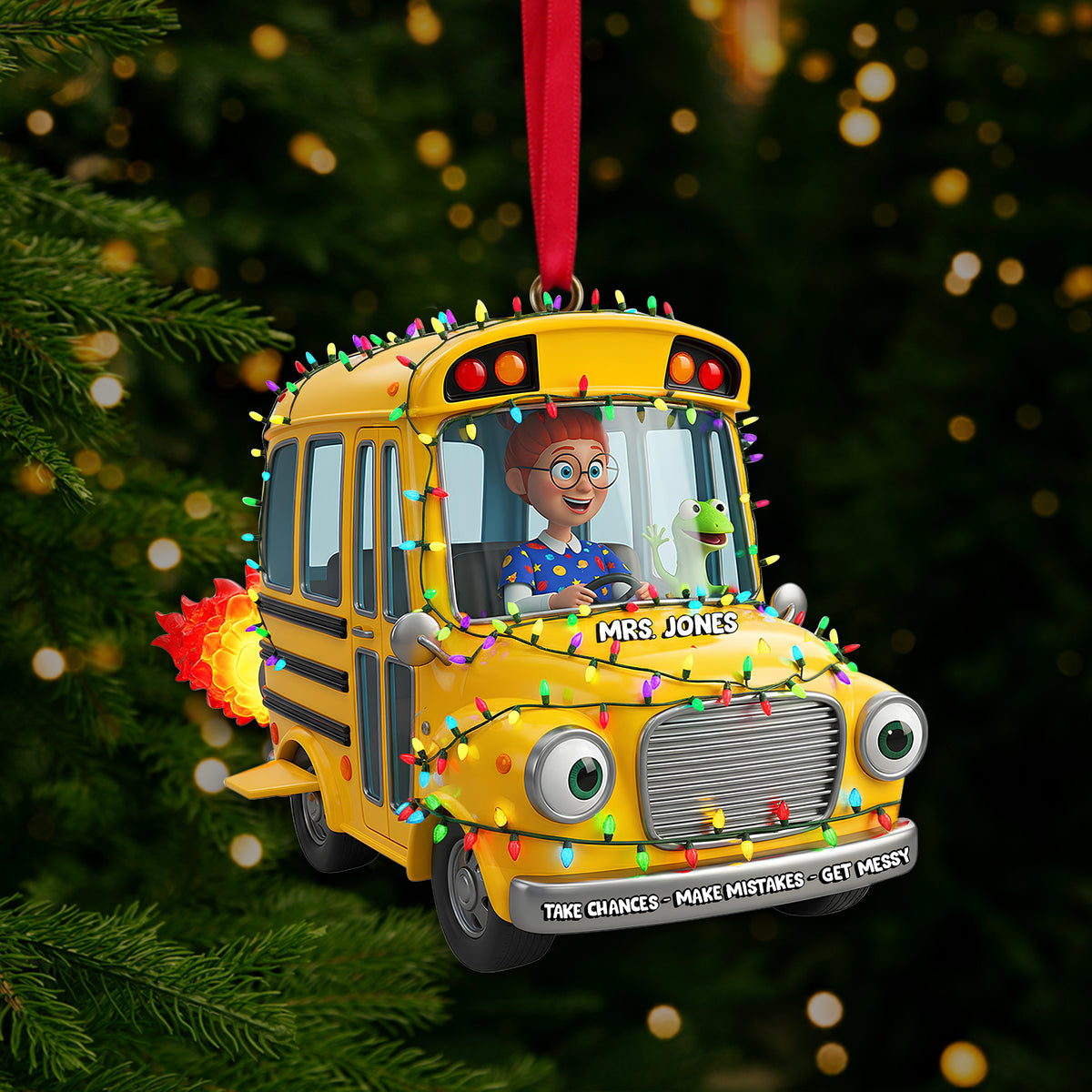 Adventure Bus Custom Photo Ornament - Personalized Christmas Gifts For Teachers 06NALU160925-Homacus