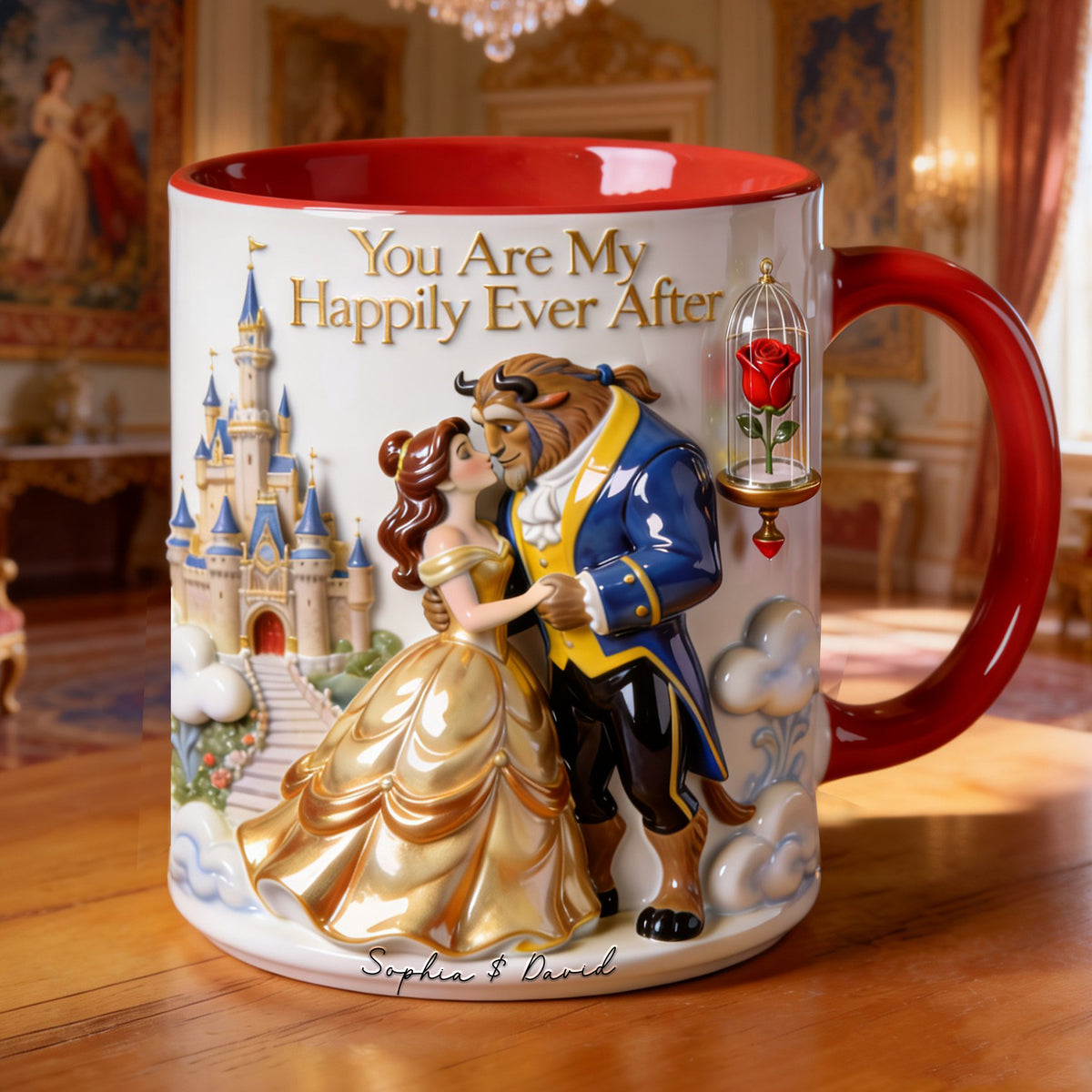 Kissing Fairytale Couple Coffee Mug - Personalized Gift For Couples 01OHLU080126-Homacus