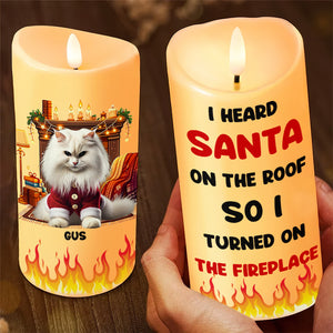 Custom Photo Gifts For Pet Lovers Led Candle, Turned On The Fireplace 02TGLU281024-Homacus