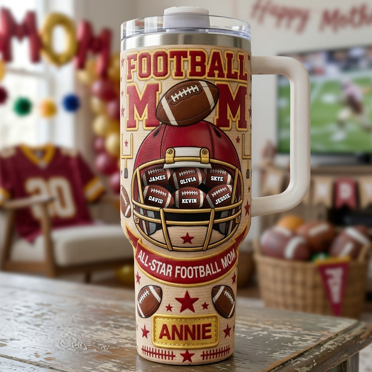 Football Mom 40oz Tumbler - Personalized Gifts For Mother's Day 03tyta210426-Homacus