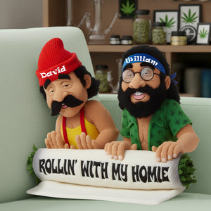 Stoners Comedy Duo Pillow - Personalized Gifts For Friends 03TOLU181125-Homacus