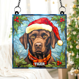 Chocolate Labrador Dog Christmas Acrylic Suncatcher Ornament 02HUTN100924 Gifts For Dog Mom Or Dog Dad-Homacus