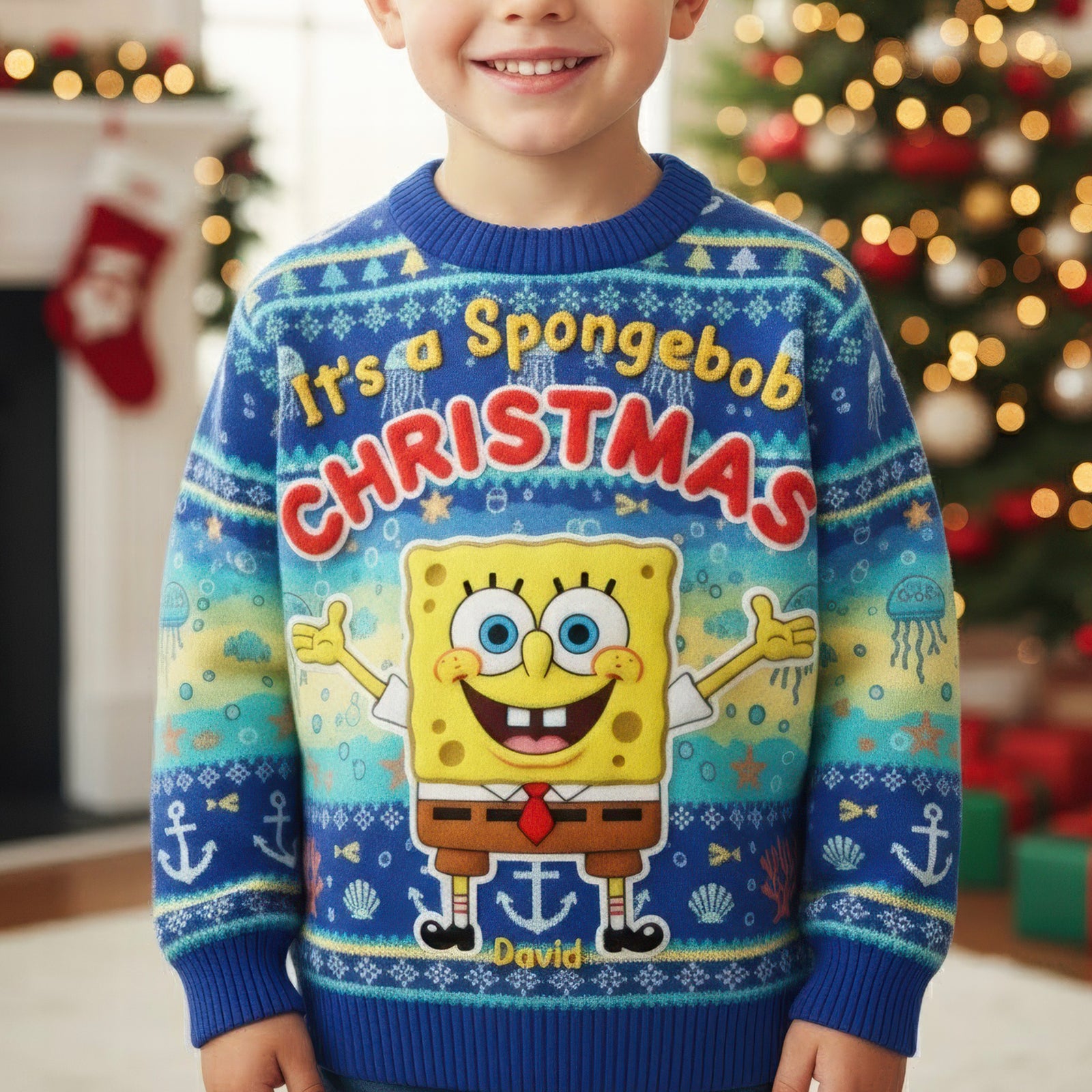 Happy Sea Creature Ugly Sweater - Personalized Gifts For Kids 02paqn281025-Homacus