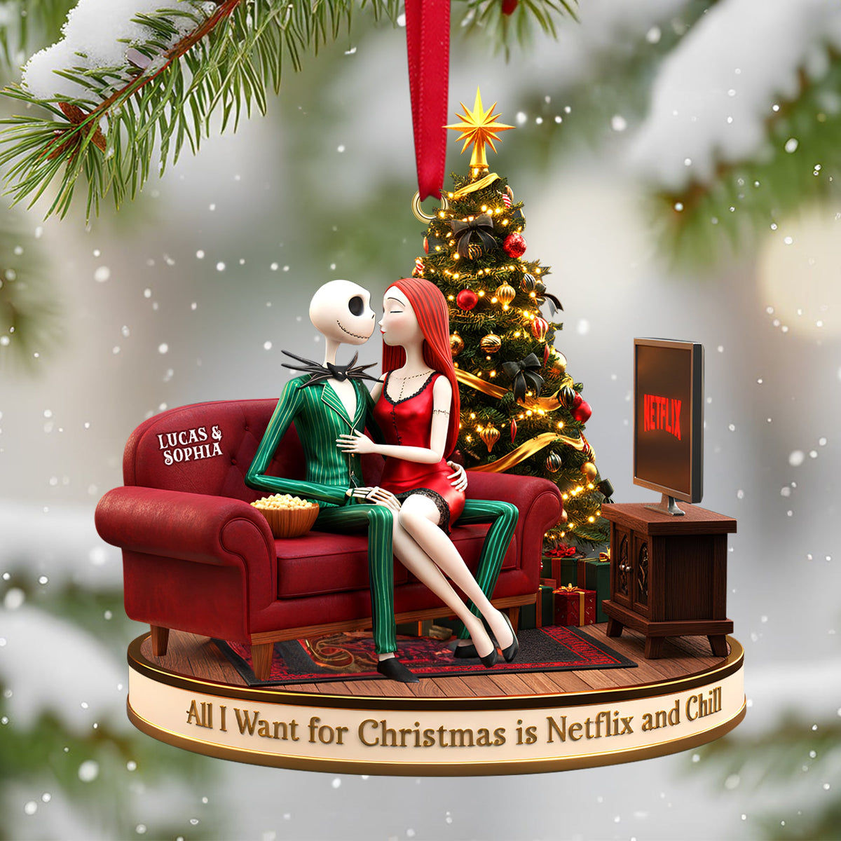 Personalized Gifts For Couple Christmas Ornament 04pgtn231025-Homacus