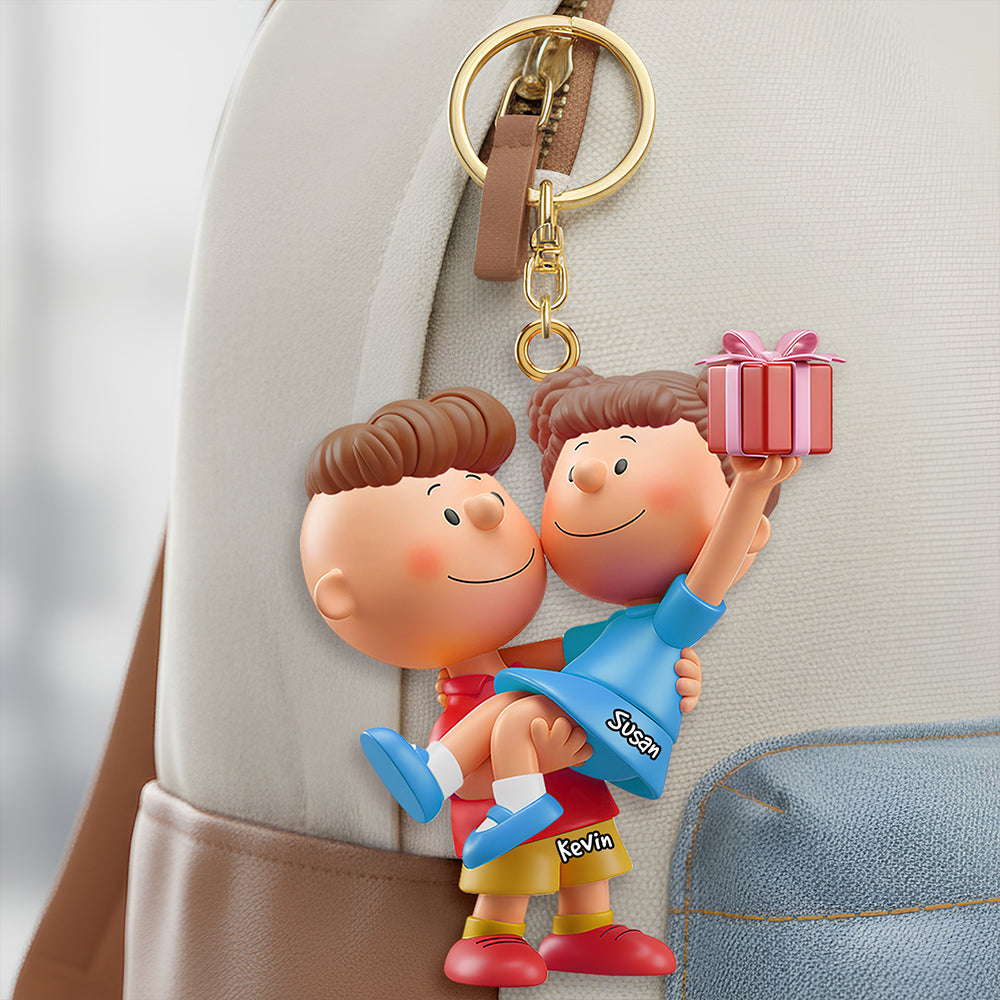 Forever Love Keychain Personalized Gifts For Couple 01OHDT041225-Homacus