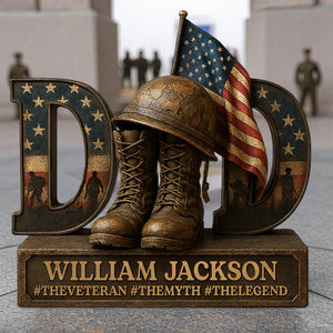 Veteran Dad Acrylic Plaque Personalized Gifts For Dad 02xqdt170425-Homacus
