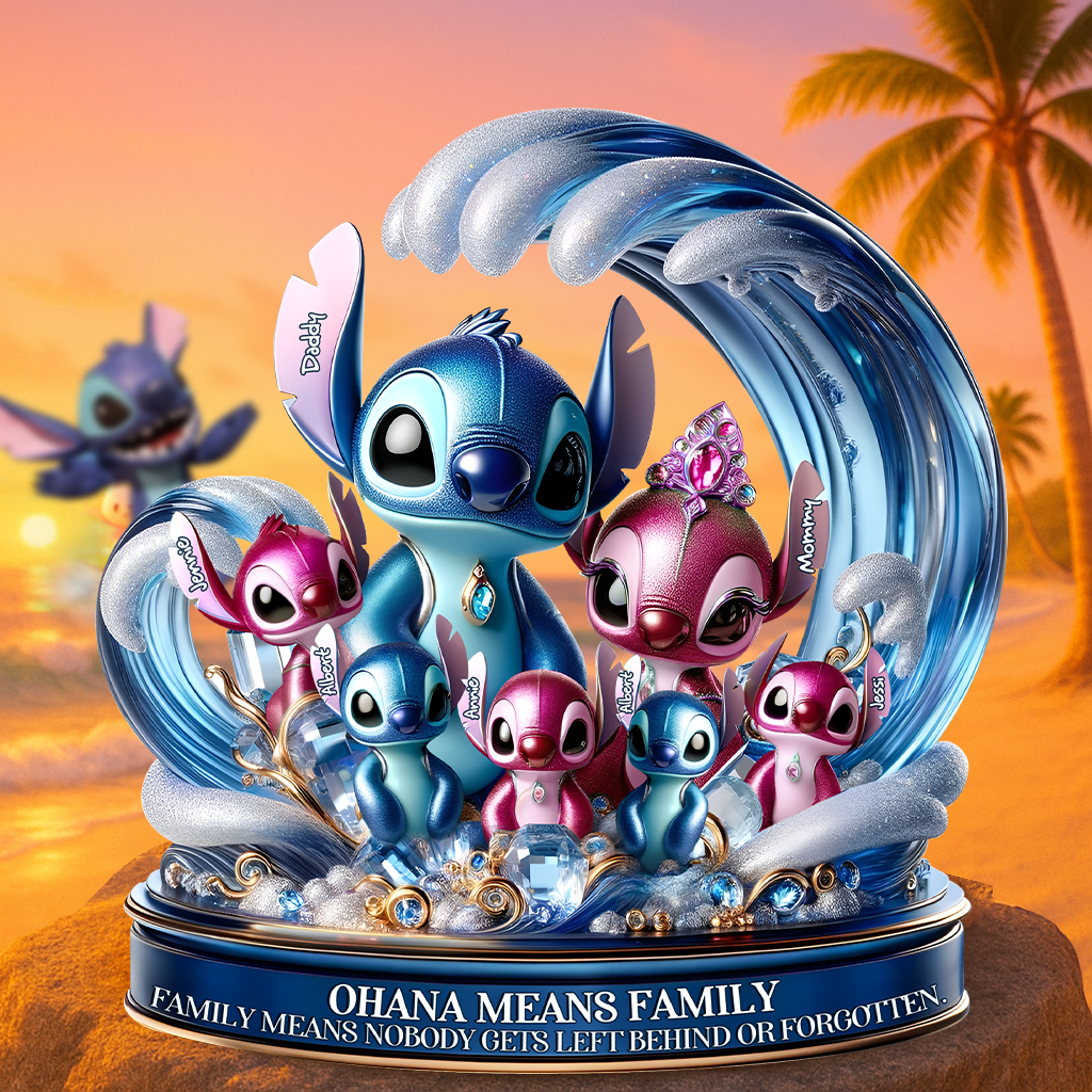 Blue Aliens Family Plaque - Custom Christmas Gifts For Family 01TGLU110425-Homacus