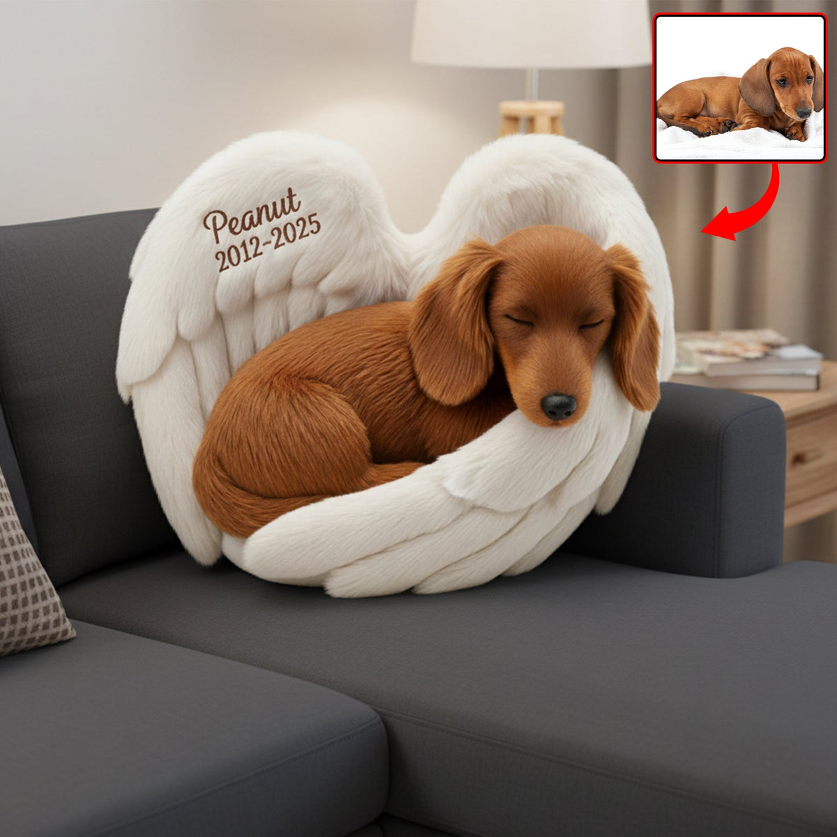 Dog Heaven Custom Shaped Pillow - Custom Photo Gifts For Dog Lover 05NAQN101125-Homacus