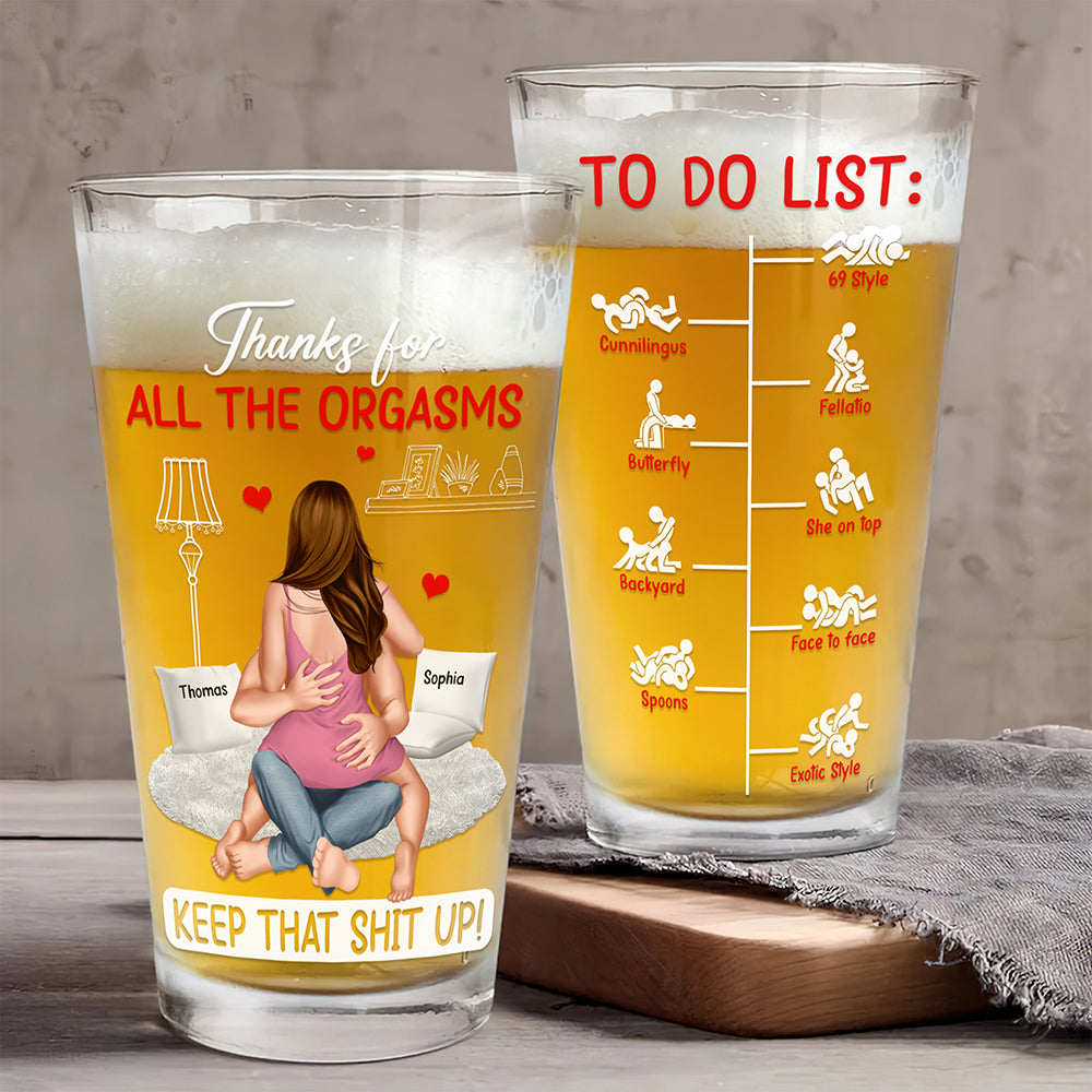 Naughty Couple Beer Glass - Personalized Gifts For Couple 01ohqn120525hh-Homacus