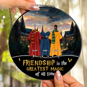 Personalized Gifts For Friends, Friendship Round Stained Glass 03TOLU130824HG-Homacus