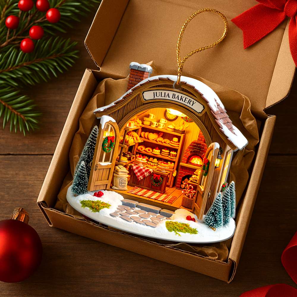 Bakery House Christmas Ornament Personalized Gifts for Bakers 02PGDT080825-Homacus