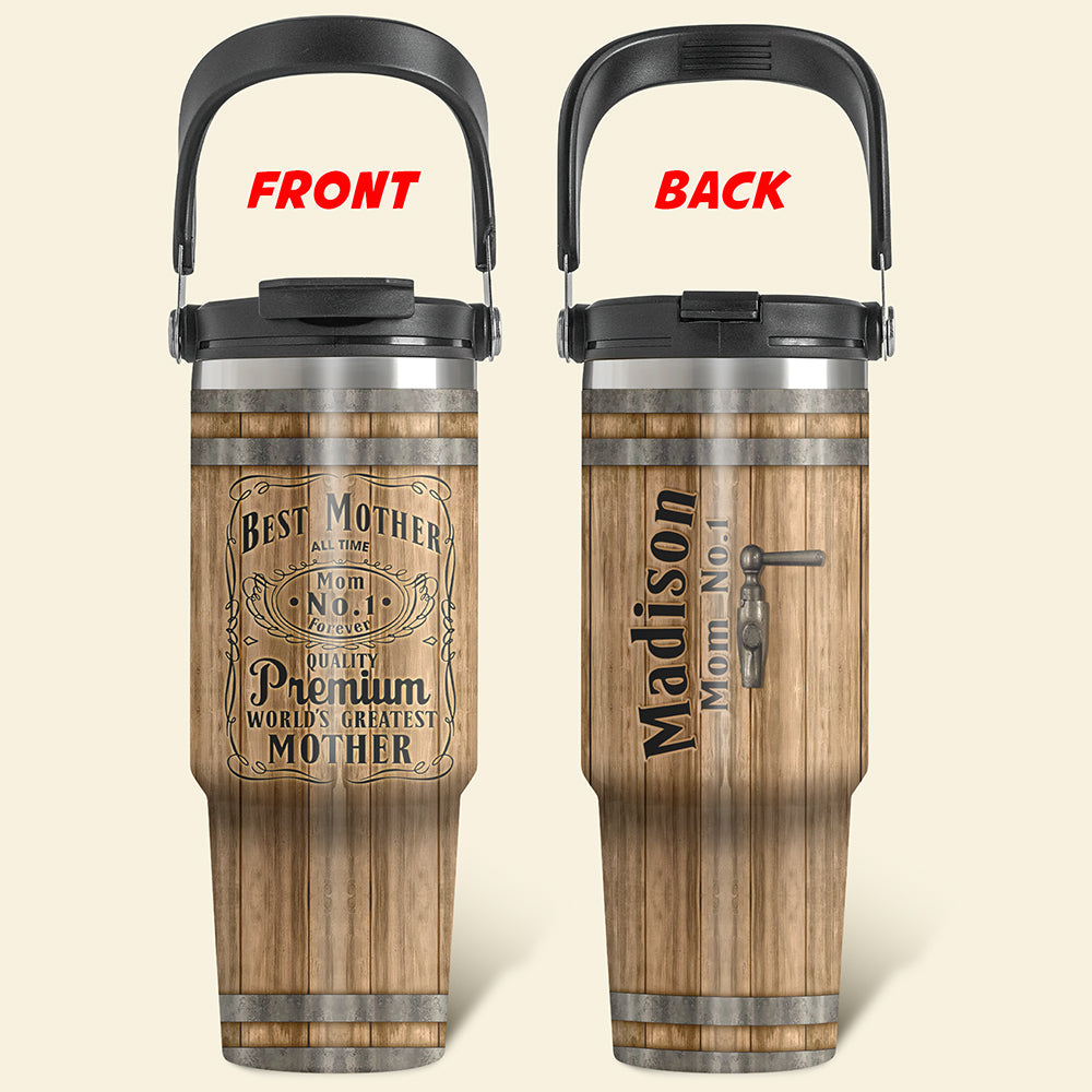 Personalized Gifts For Mom Tumbler With Handle, Whiskey Bourbon Barrel 03qhqn020425-Homacus