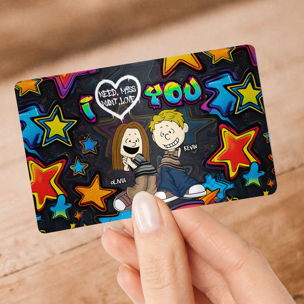 Personalized Gifts For Couple Wallet Card I Love You 02TODT100125HG-Homacus