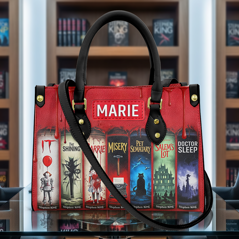 Creepy Stories Leather Bag - Personalized Halloween Gifts For Fans 04NALU130825-Homacus