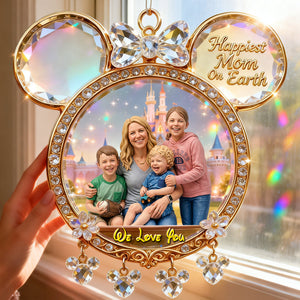 Love You Mom Suncatcher - Custom Photo Gifts For Mothers 04natn240326-Homacus