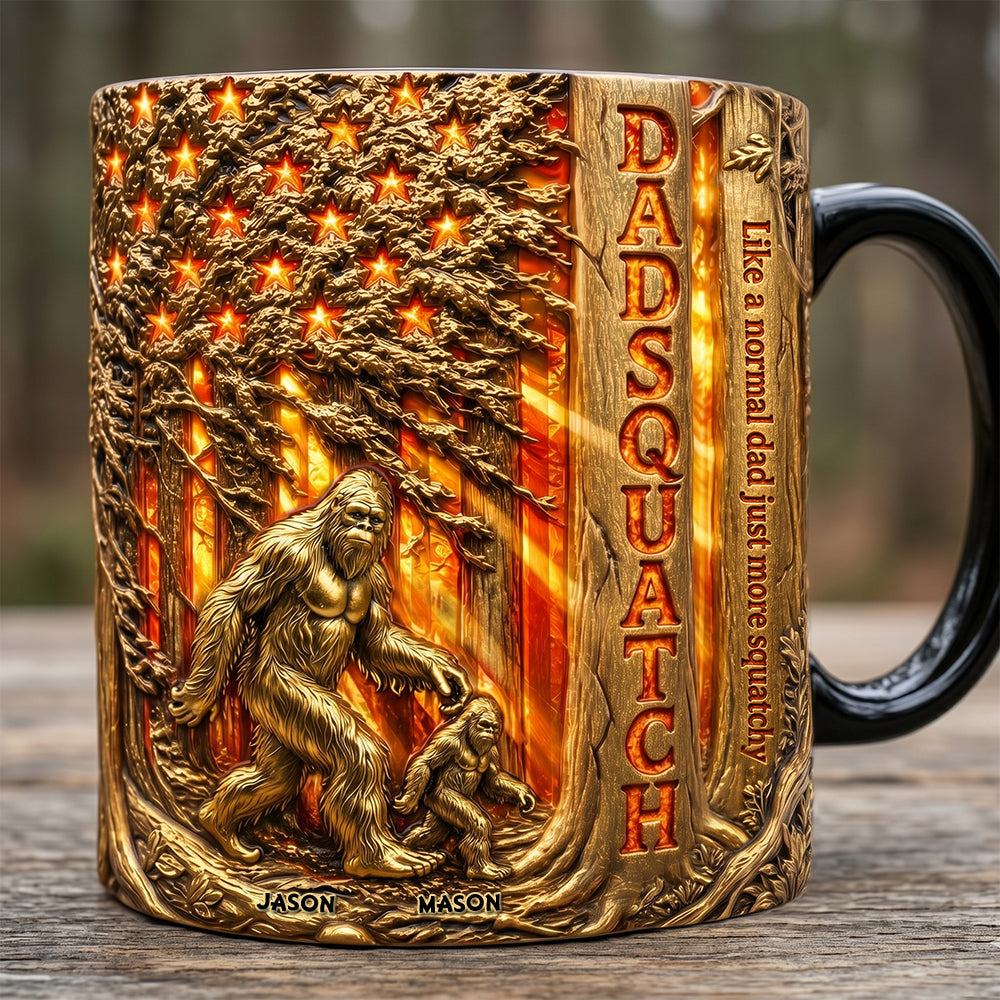 Proud American Sasquatch Dad Magic Mug - Personalized Gifts For Dads 02QHDT070526-Homacus