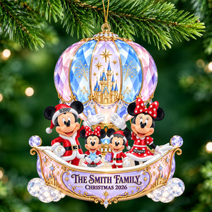 Merry Christmas Hot Air Balloon Ornament - Personalized Gifts For Family 07tyqn011026-Homacus