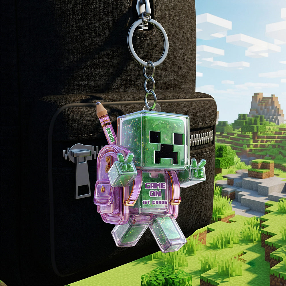 Pixel Gamer Keychain Personalized Back To School Gifts For Kids 02TGDT280725-Homacus