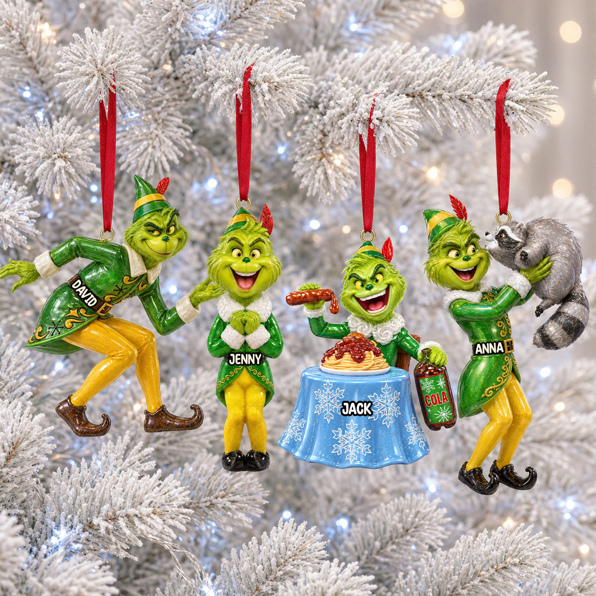 Mischievous Christmas Elf Ornament - Personalized Gifts 04HUTN131026-Homacus