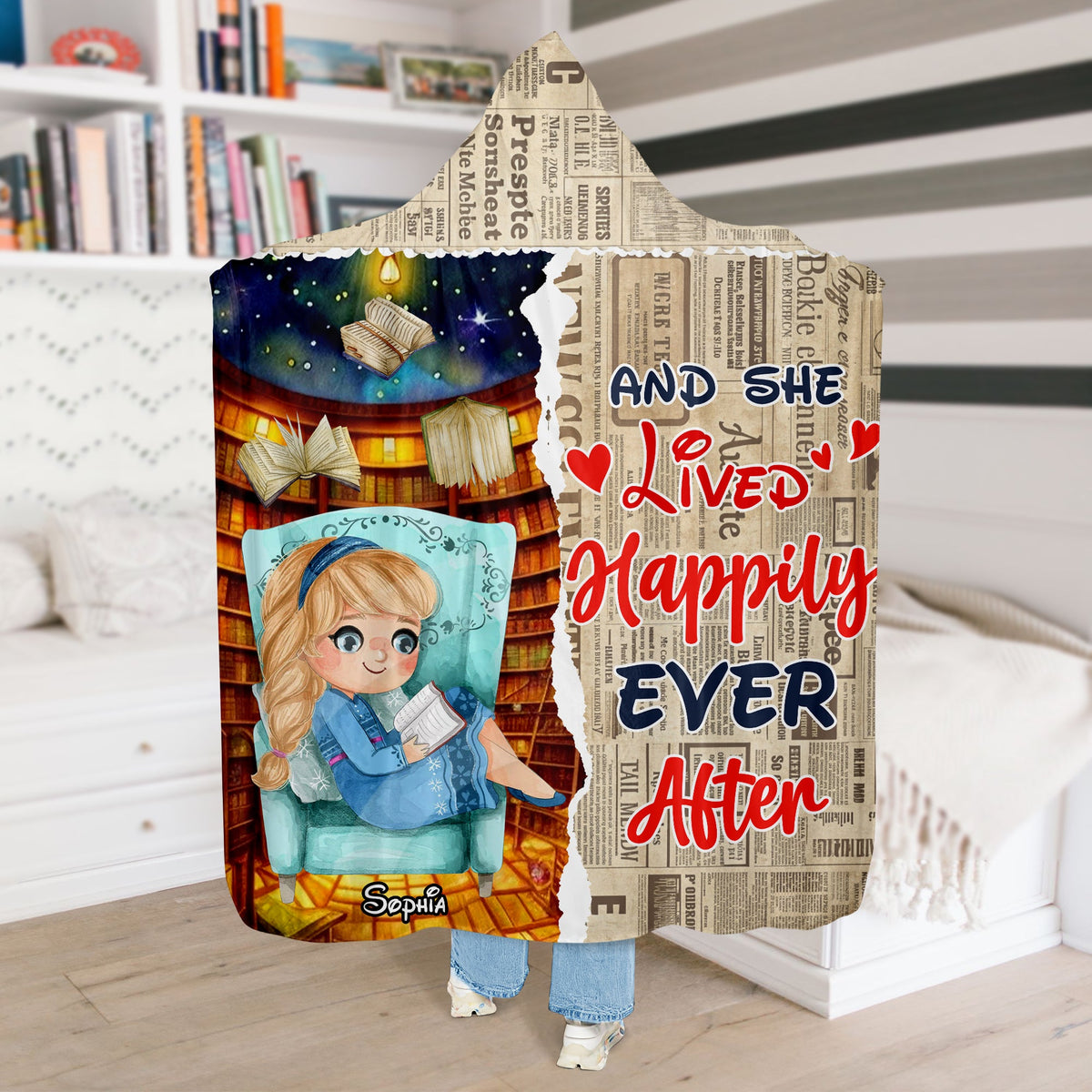 Personalized Gifts For Book Lovers Wearable Blanket Hoodie 01katn071224-Homacus