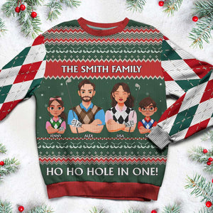 Personalized Christmas Gifts For Family Love Golf Ugly Sweater 04KAMH031024PA-Homacus