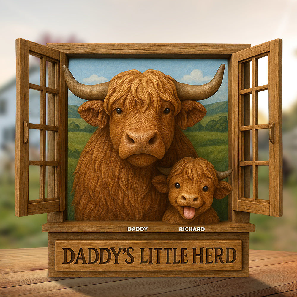 Daddy's Little Herd Acrylic Plaque Gifts For Dad 03NADT150525-Homacus