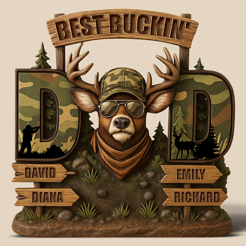 Deer Dad Acrylic Plaque - Personalized Gifts For Dad 01xqqn300425-Homacus