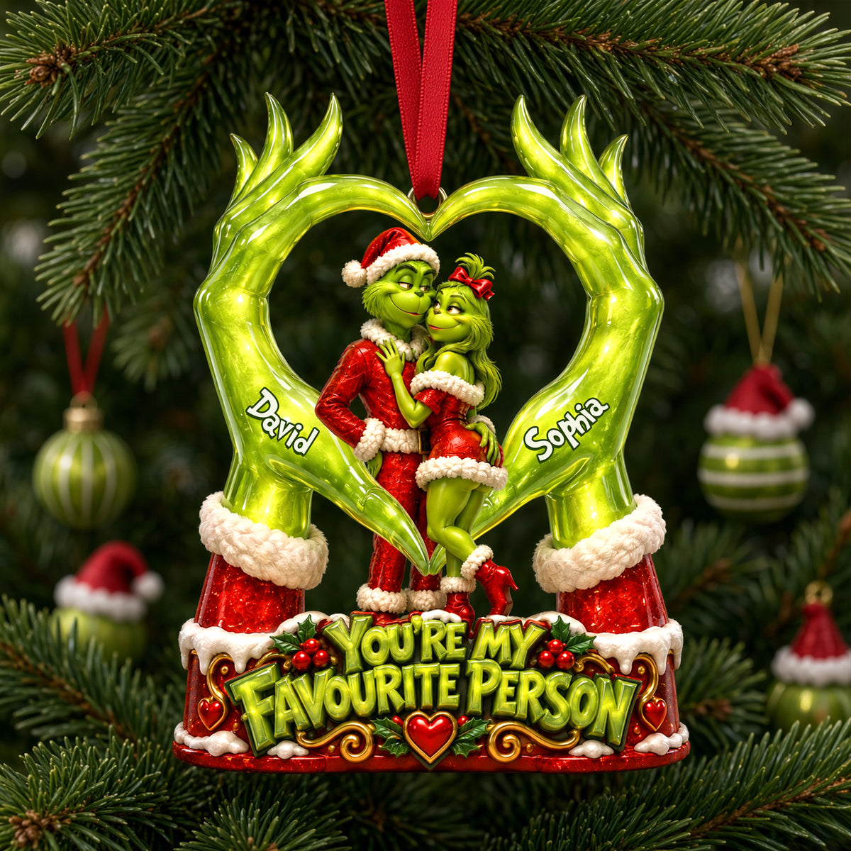 Favorite Mischief Couple Ornament - Personalized Christmas Gifts 04palu240926
