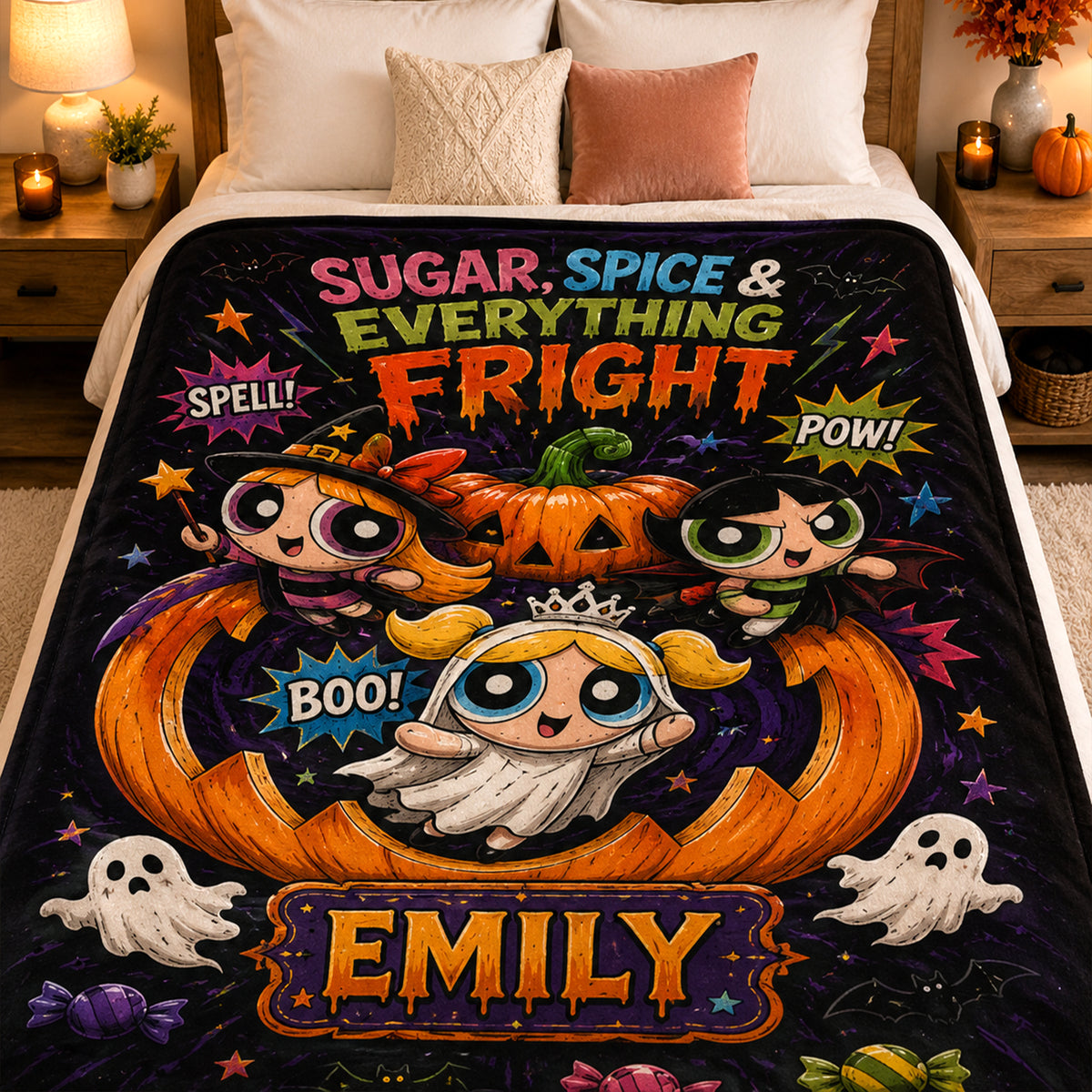 Cute But Spooky Club Blanket - Personalized Halloween Gifts For Girls 02HAQN240826