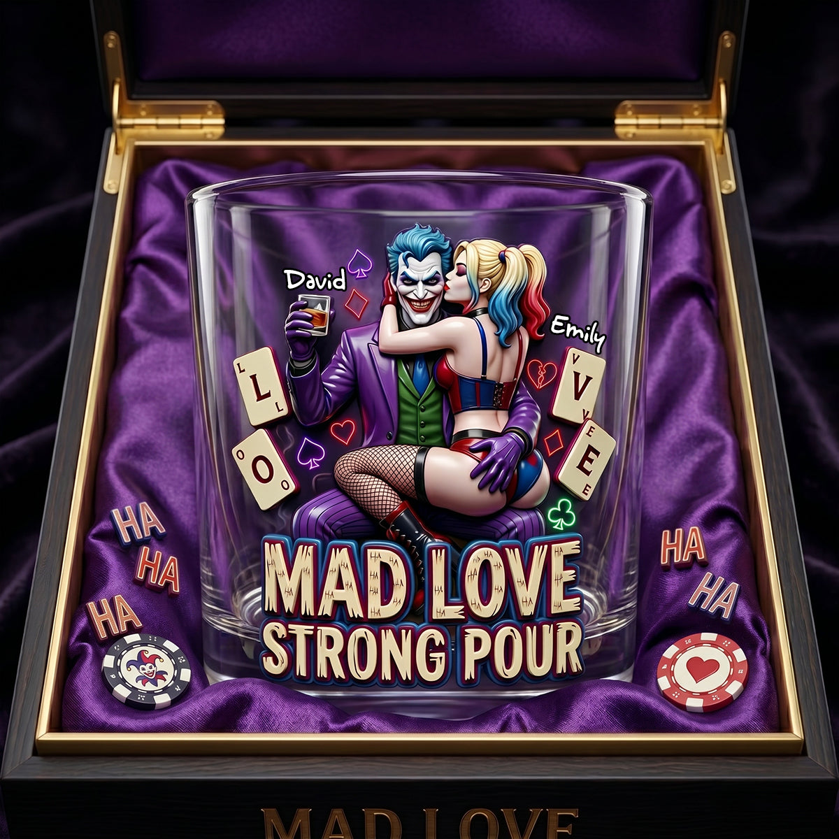 Mad Chaos Couple Round Glass – Gifts For Couples 04tydh200626-Homacus