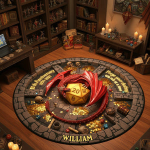 Role Play Anniversary Personalized Gifts For Game Lovers Quilted Round Mat 03kitn221025-Homacus