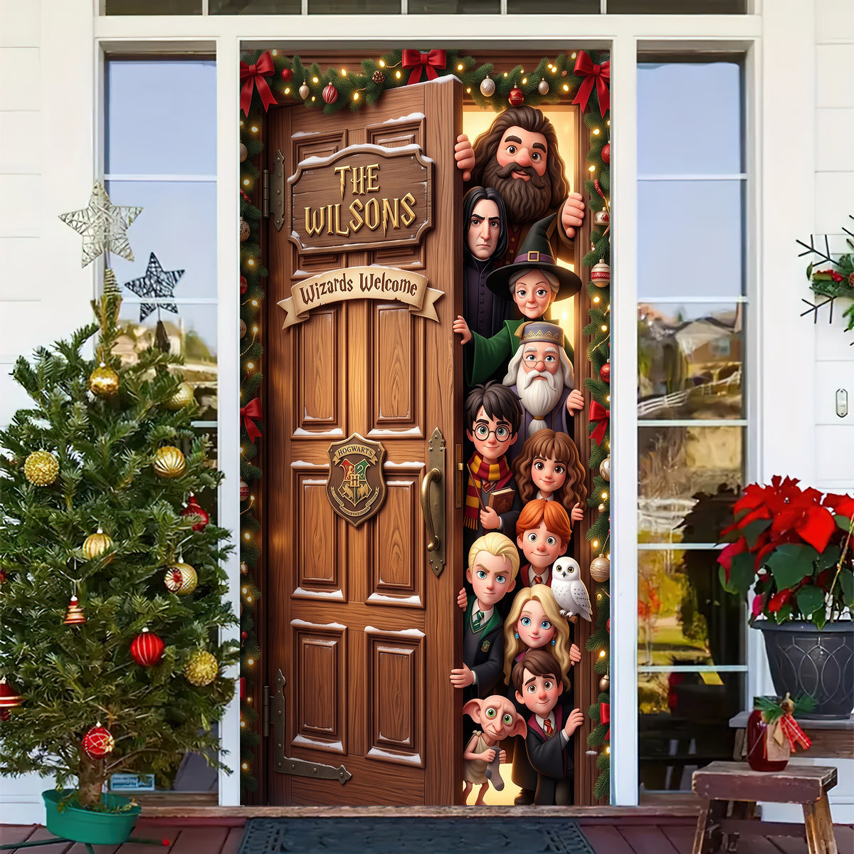 Welcome To Fantastical World Christmas Door Cover - Personalized Christmas Gifts 06naqn290926-Homacus