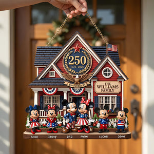 250th Anniversary Patriotic Family Wood Sign Personalized Gifts For Family 02PADT020526-Homacus