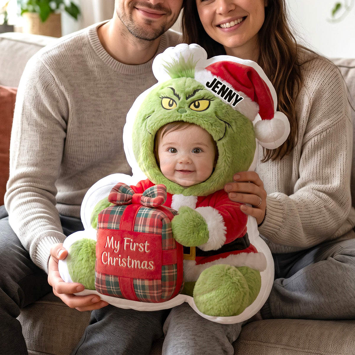 Baby First Christmas Lovely Mischief Pillow - Custom Photo Christmas Gifts For Kids 02pgtn141026-Homacus