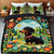 Dachshund Dogs In Floral Garden Quilt Bed Set Gift For Dog Lovers 04HULU200125-Homacus