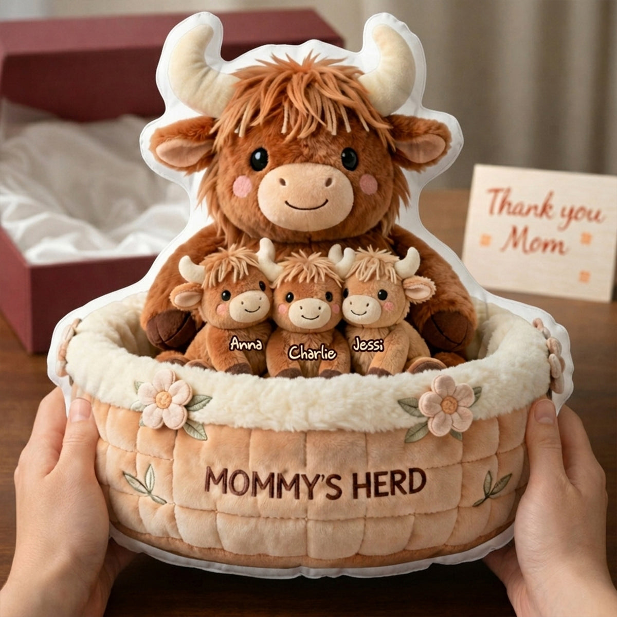 Cute Highland Cow Custom Pillow - Personalized Gifts For Grandma 05NALU280226-Homacus